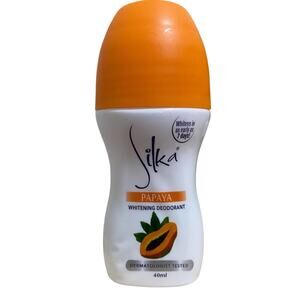 Silka Papaya Whitening Deodorant Roll On 40ml Underarm Brightening